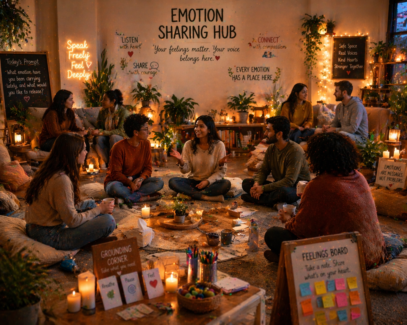 emotions shared in a safe space